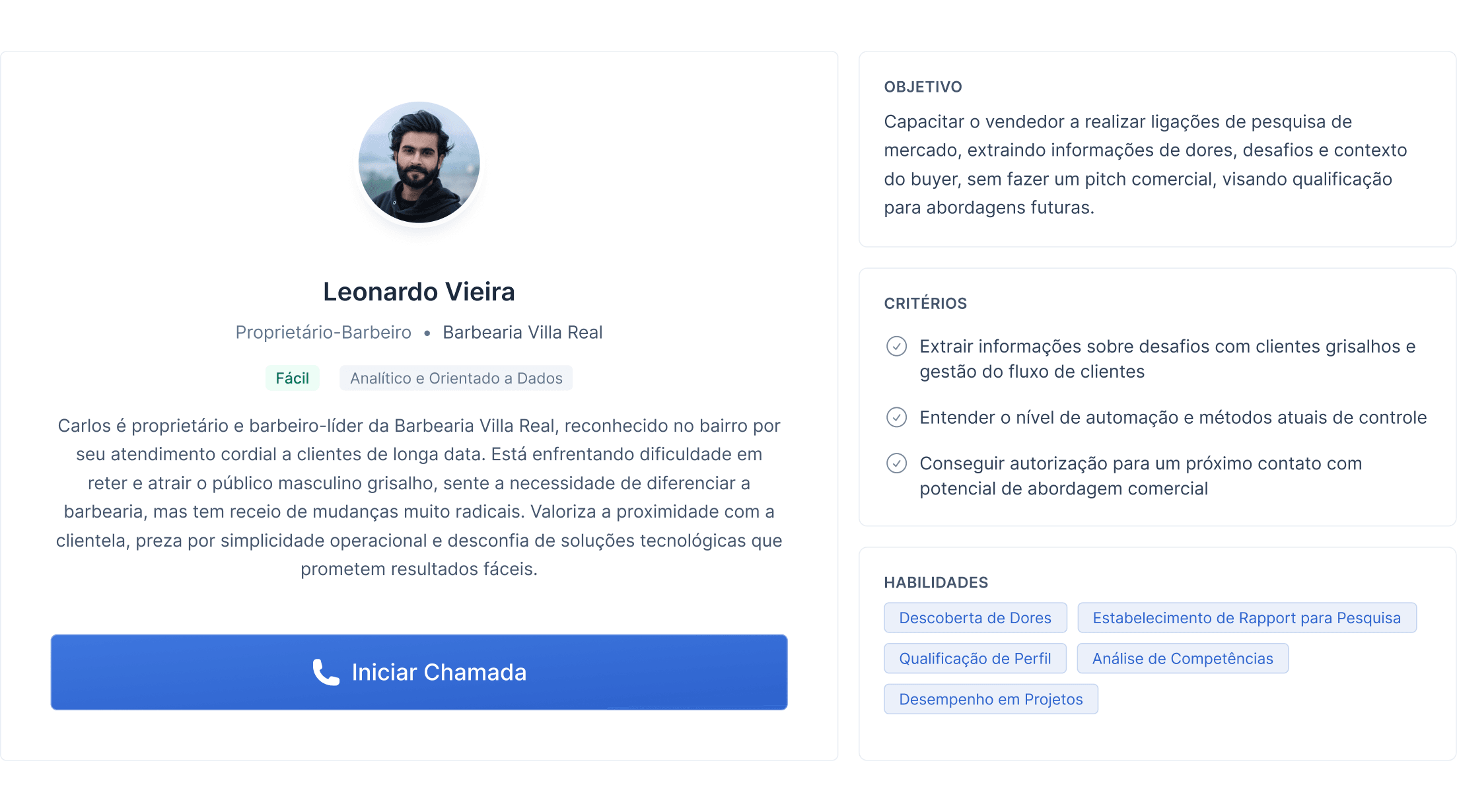 Coloque o time para praticar por voz